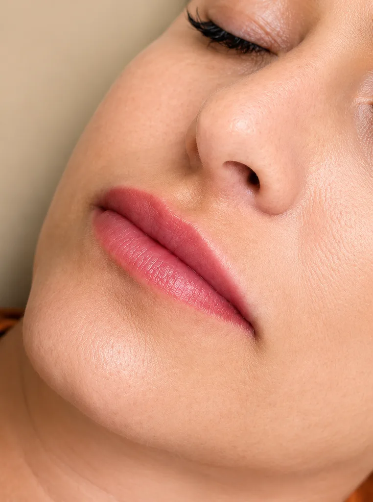 Labios micropigmentados
